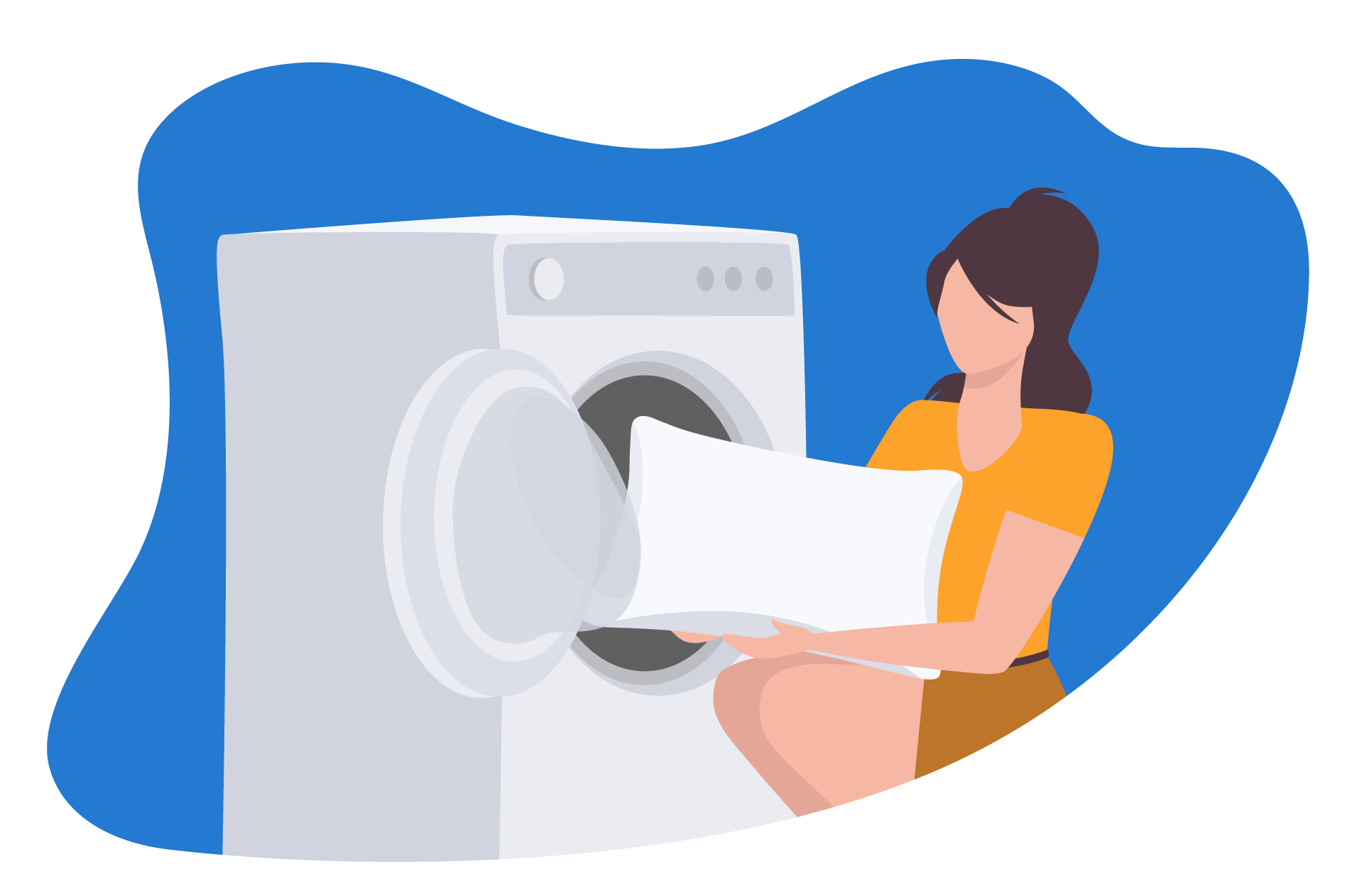 Lavar almohada fresca.